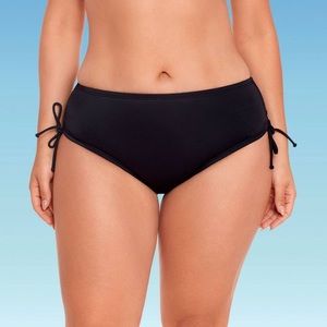 Slimming control side tie ruched bikini bottom